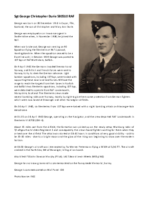 A preview of a PDF biography for Durie, George Christopher